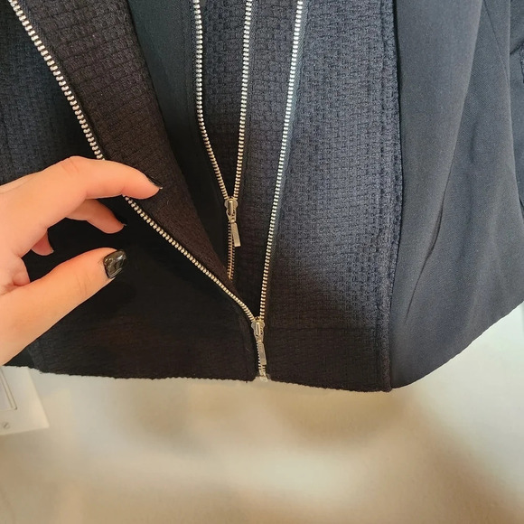 HARVE BERNARD versatile Double Zipper cotton moto Jacket - Picture 10 of 16